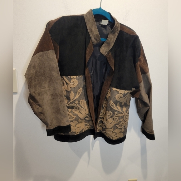 Da Cavanna Unisex Size Xl Boho Leather Jacket With Floral Print - Picture 2 of 7